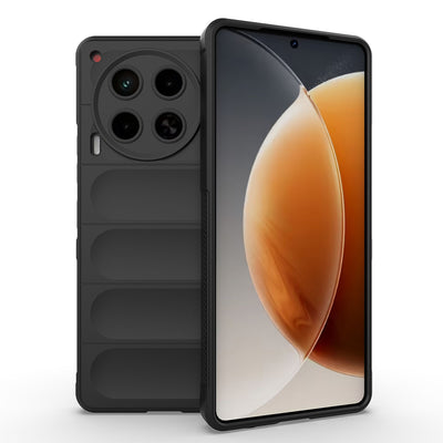 Tecno Camon 30 4G Kılıf Esnek TPU Oyuklu Arka Yüzey Tasarımlı Zore Etnik Silikon Kapak Lacivert