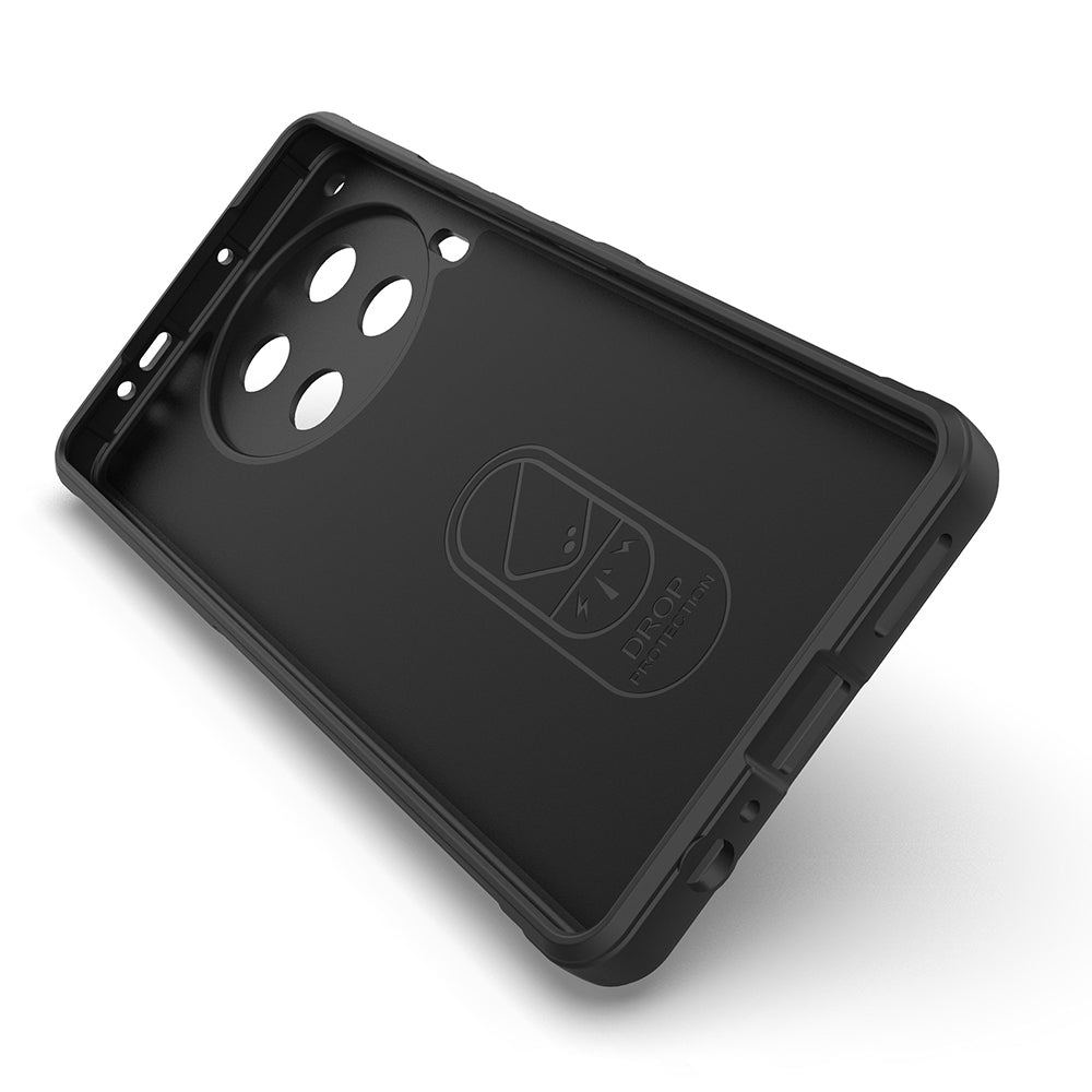 Tecno Camon 30 4G Kılıf Esnek TPU Oyuklu Arka Yüzey Tasarımlı Zore Etnik Silikon Kapak Siyah