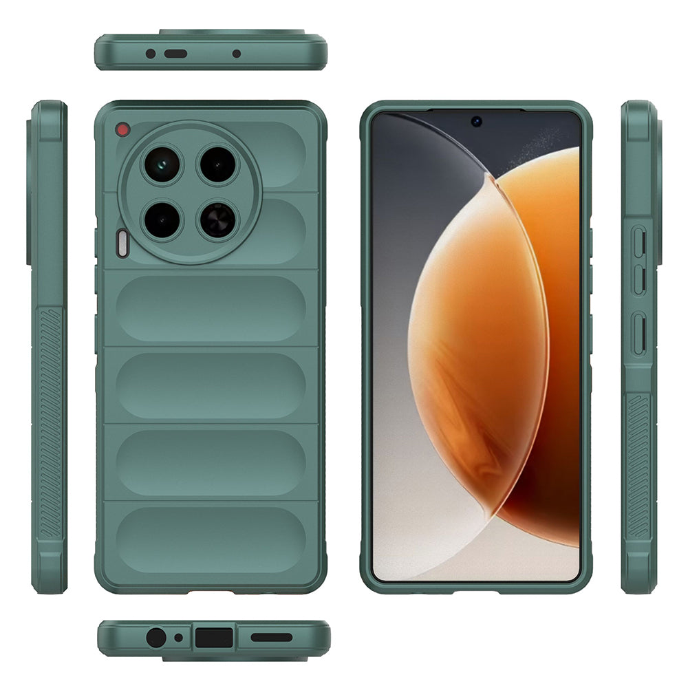 Tecno Camon 30 4G Kılıf Esnek TPU Oyuklu Arka Yüzey Tasarımlı Zore Etnik Silikon Kapak Siyah