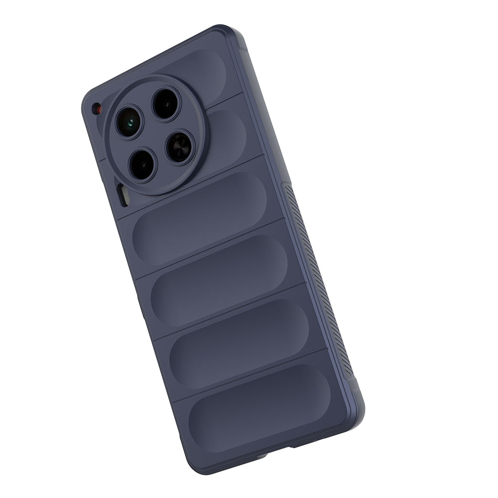 Tecno Camon 30 4G Kılıf Esnek TPU Oyuklu Arka Yüzey Tasarımlı Zore Etnik Silikon Kapak Siyah