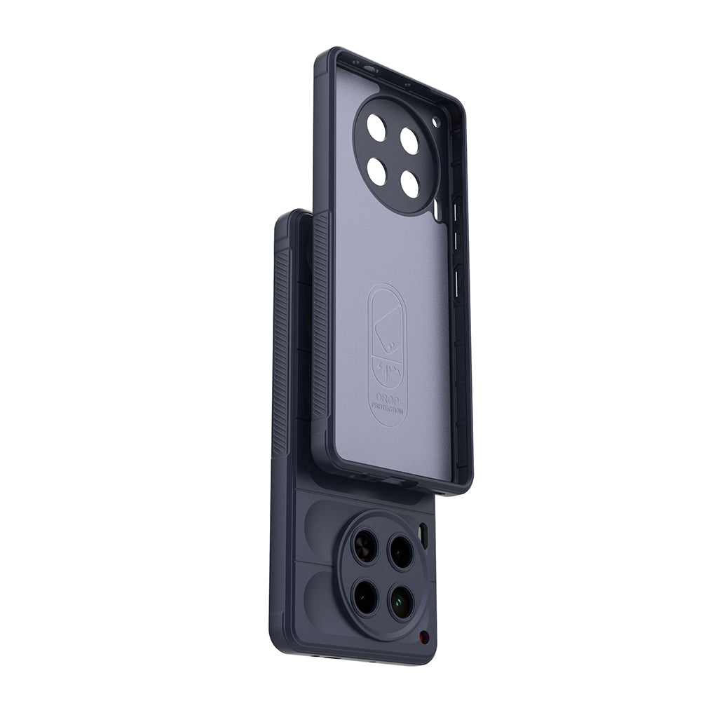 Tecno Camon 30 4G Kılıf Esnek TPU Oyuklu Arka Yüzey Tasarımlı Zore Etnik Silikon Kapak Siyah