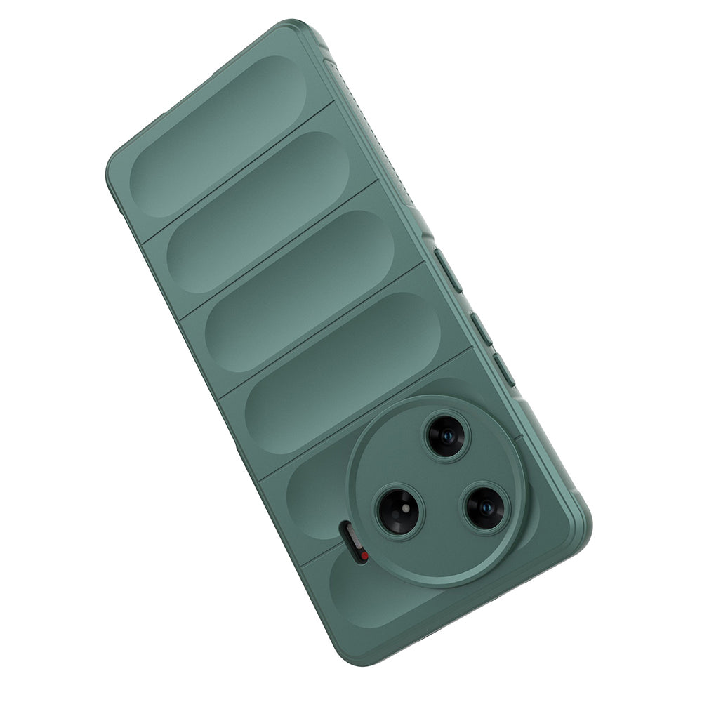 Tecno Camon 30 Pro 5G Case Flexible TPU Hollow Back Surface Design Zore Ethnic Silicone Cover Dark Green