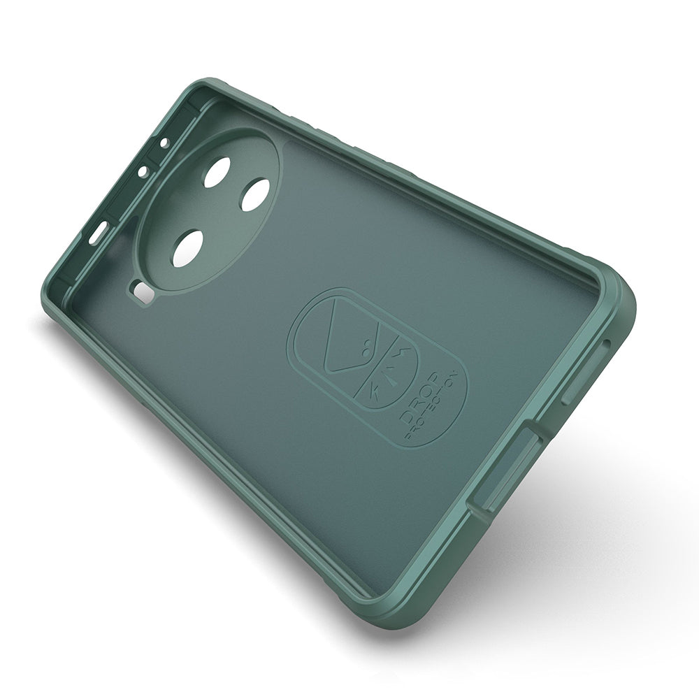 Tecno Camon 30 Pro 5G Case Flexible TPU Hollow Back Surface Design Zore Ethnic Silicone Cover Dark Green