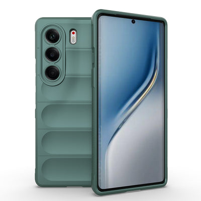 Tecno Camon 40 Pro Kılıf Esnek TPU Oyuklu Arka Yüzey Tasarımlı Zore Etnik Silikon Kapak Siyah