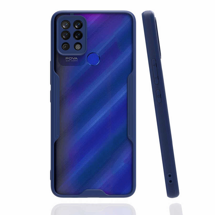 Tecno Pova Kılıf Zore Parfe Kapak Lacivert
