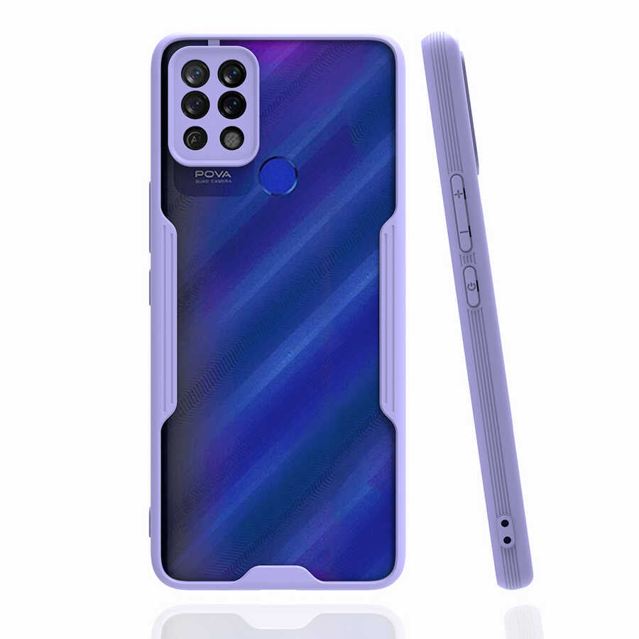 Tecno Pova Kılıf Zore Parfe Kapak Lila
