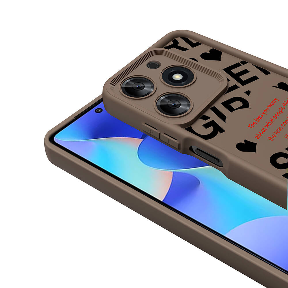 Tecno Spark 10 Pro 4G Kılıf Kamera Korumalı Baskılı Arka Yüzey Zore Klas Kapak Beyaz