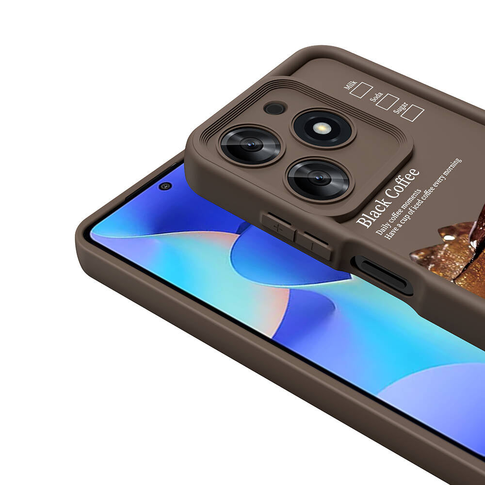 Tecno Spark 10 Pro 4G Kılıf Kamera Korumalı Baskılı Arka Yüzey Zore Klas Kapak Beyaz