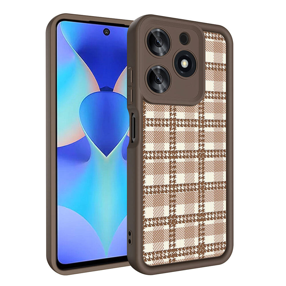 Tecno Spark 10 Pro 4G Kılıf Kamera Korumalı Baskılı Arka Yüzey Zore Klas Kapak Beyaz