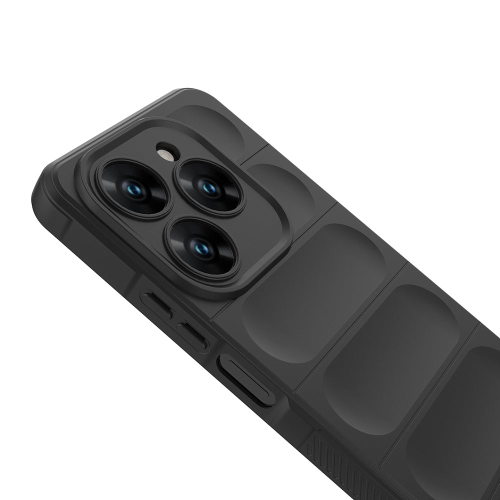 Tecno Spark 20 Pro 4G Kılıf Esnek TPU Oyuklu Arka Yüzey Tasarımlı Zore Etnik Silikon Kapak Lacivert