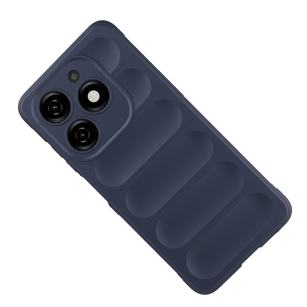 Tecno Spark 20C Kılıf Esnek TPU Oyuklu Arka Yüzey Tasarımlı Zore Etnik Silikon Kapak Siyah