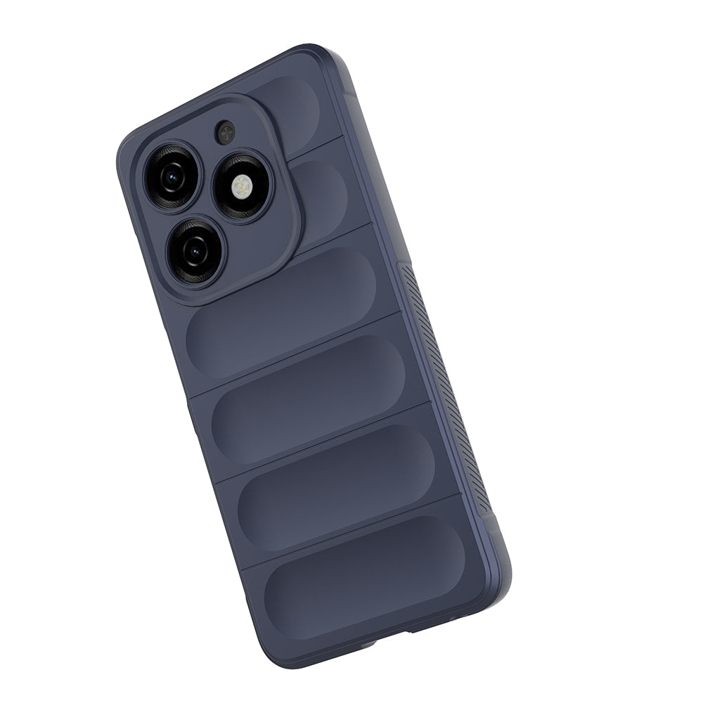 Tecno Spark 20C Kılıf Esnek TPU Oyuklu Arka Yüzey Tasarımlı Zore Etnik Silikon Kapak Siyah