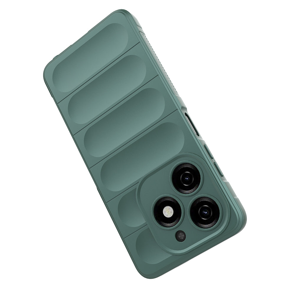 Tecno Spark 20C Kılıf Esnek TPU Oyuklu Arka Yüzey Tasarımlı Zore Etnik Silikon Kapak Siyah
