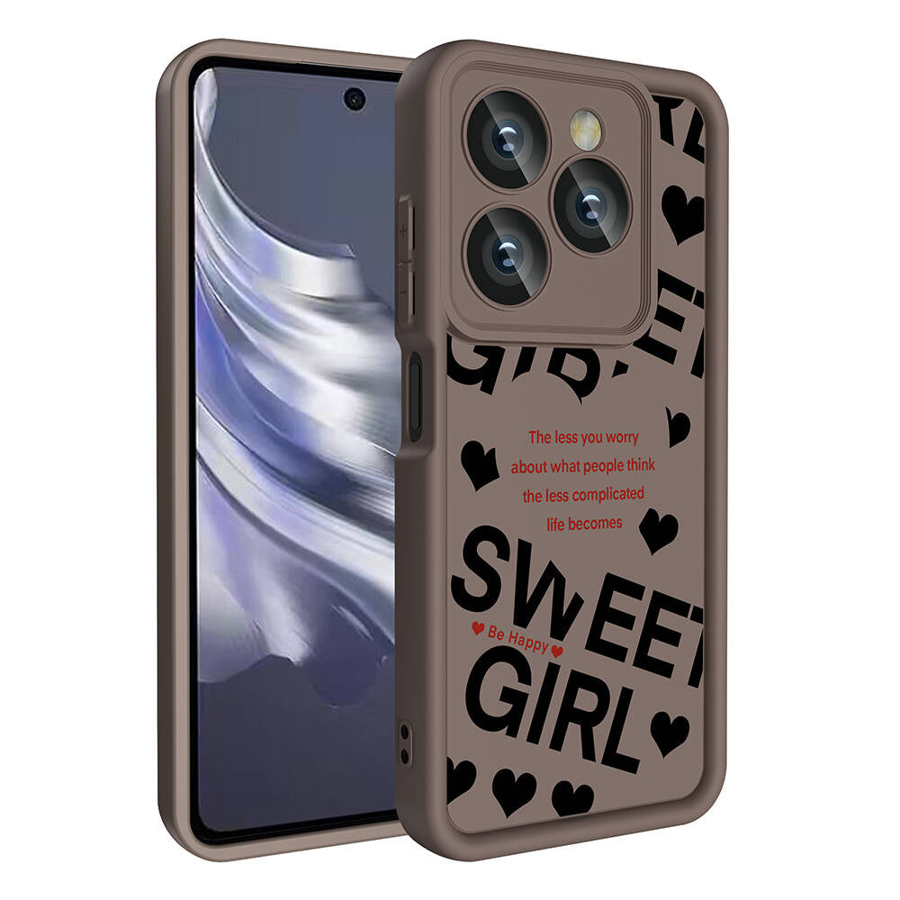 Tecno Spark 20C Kılıf Kamera Korumalı Baskılı Arka Yüzey Zore Klas Kapak Koyu Kahve