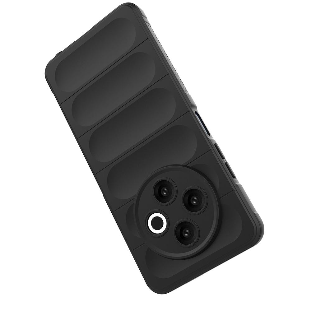 Tecno Spark 30 4G Kılıf Esnek TPU Oyuklu Arka Yüzey Tasarımlı Zore Etnik Silikon Kapak Koyu Yeşil