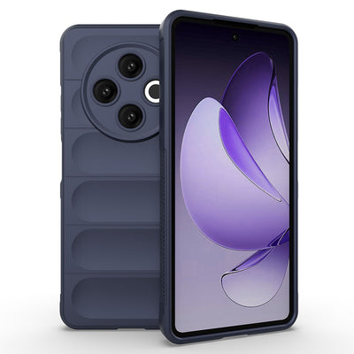 Tecno Spark 30 4G Kılıf Esnek TPU Oyuklu Arka Yüzey Tasarımlı Zore Etnik Silikon Kapak Siyah