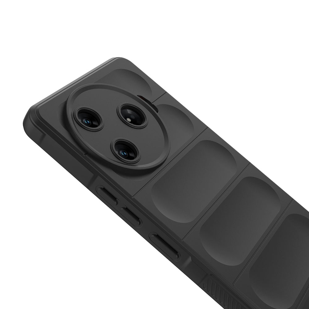 Tecno Spark 30 Pro Kılıf Esnek TPU Oyuklu Arka Yüzey Tasarımlı Zore Etnik Silikon Kapak Lacivert