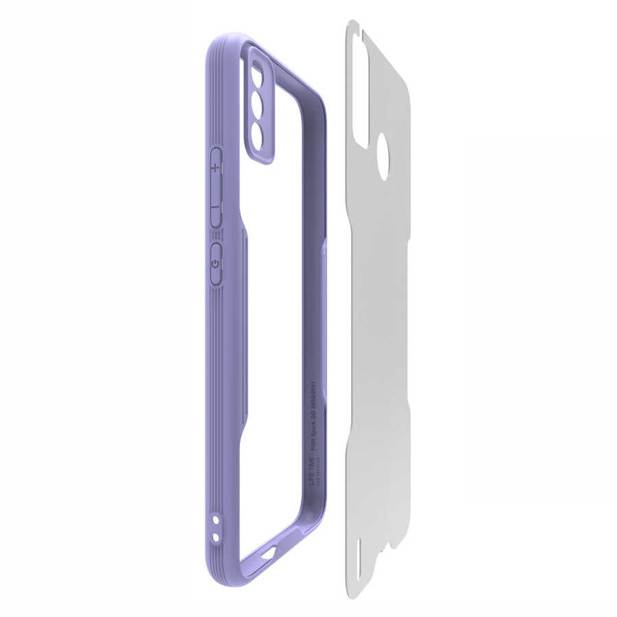 Tecno Spark 6 Go Kılıf Zore Parfe Kapak Lila