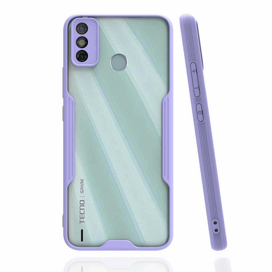 Tecno Spark 6 Go Kılıf Zore Parfe Kapak Lila