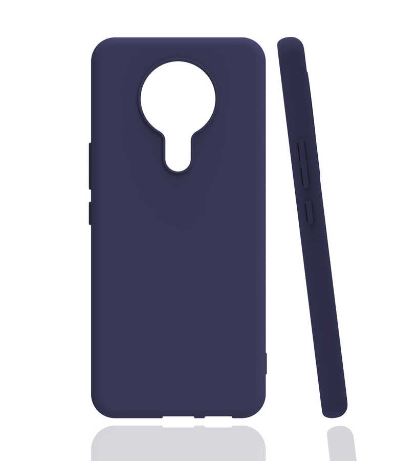 Tecno Spark 6 Kılıf Zore Biye Silikon Lacivert