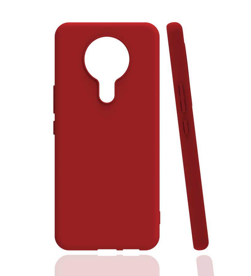 Tecno Spark 6 Kılıf Zore Biye Silikon Kırmızı