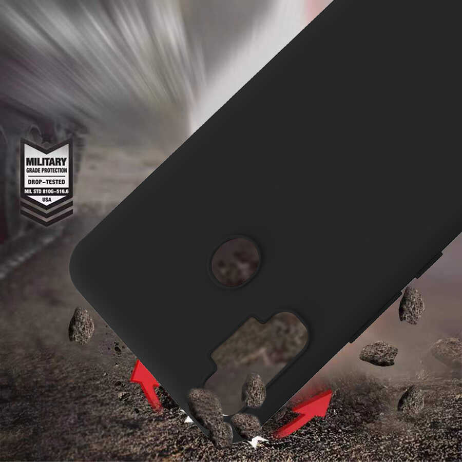 Tecno Spark 7 Pro Kılıf Zore Biye Silikon Lacivert