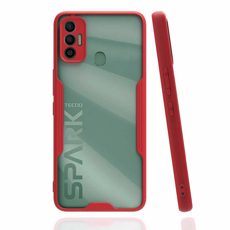 Tecno Spark 7T Kılıf Zore Parfe Kapak Siyah