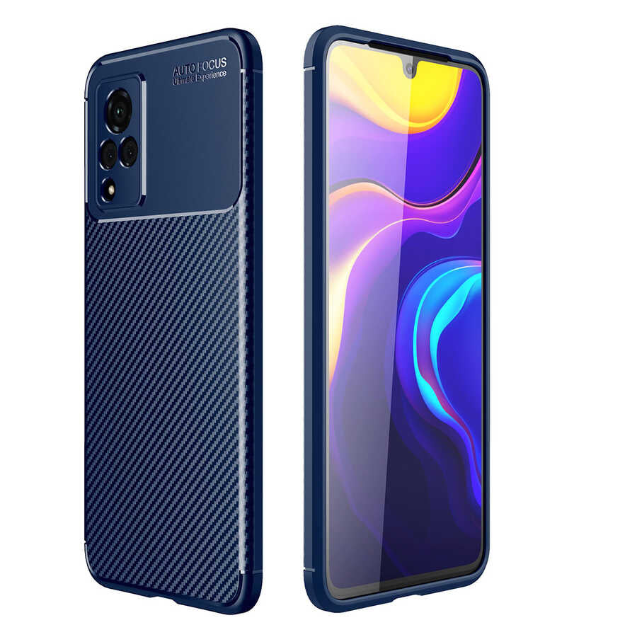 Vivo V21 Kılıf Zore Negro Silikon Kapak Kahverengi
