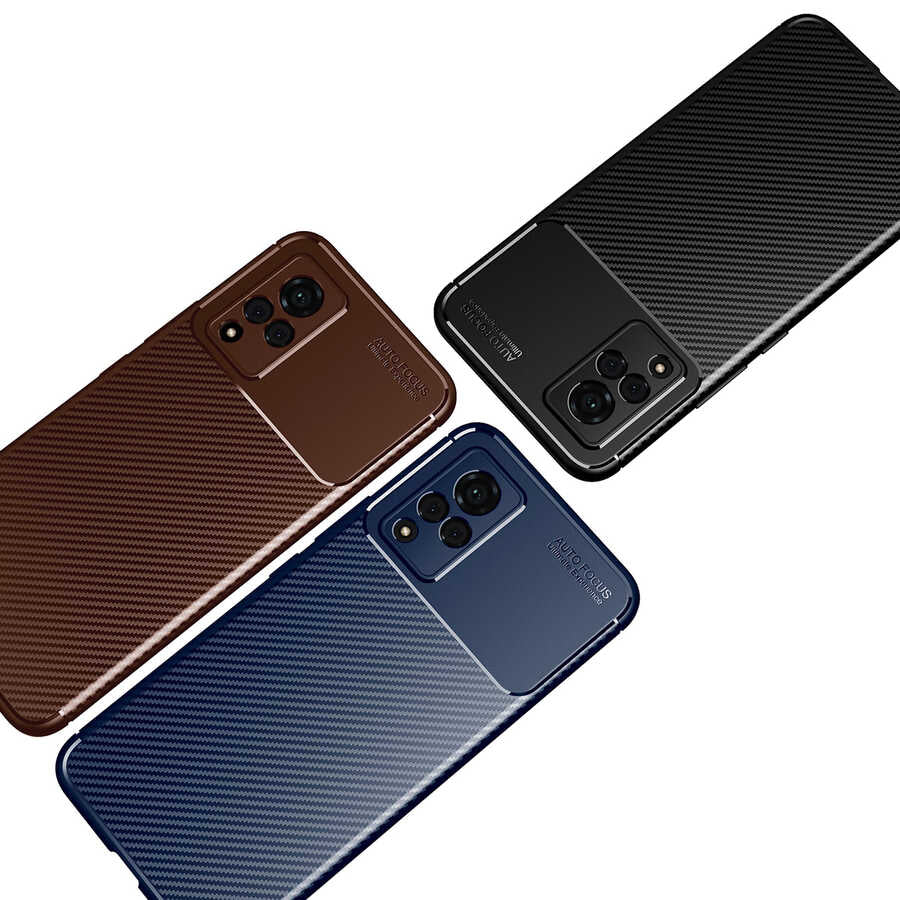 Vivo V21 Kılıf Zore Negro Silikon Kapak Kahverengi