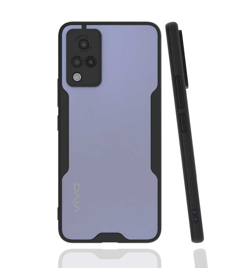 Vivo V21 Kılıf Zore Parfe Kapak Siyah