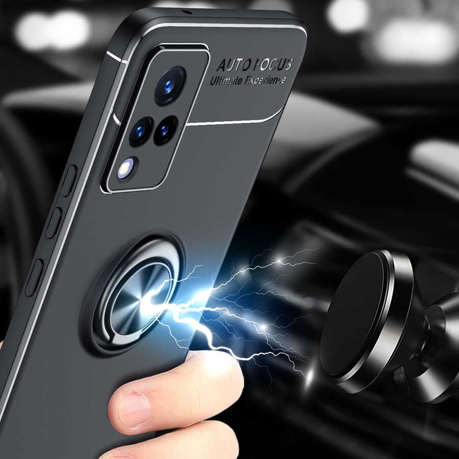Vivo V21 Kılıf Zore Ravel Silikon Kapak Mavi