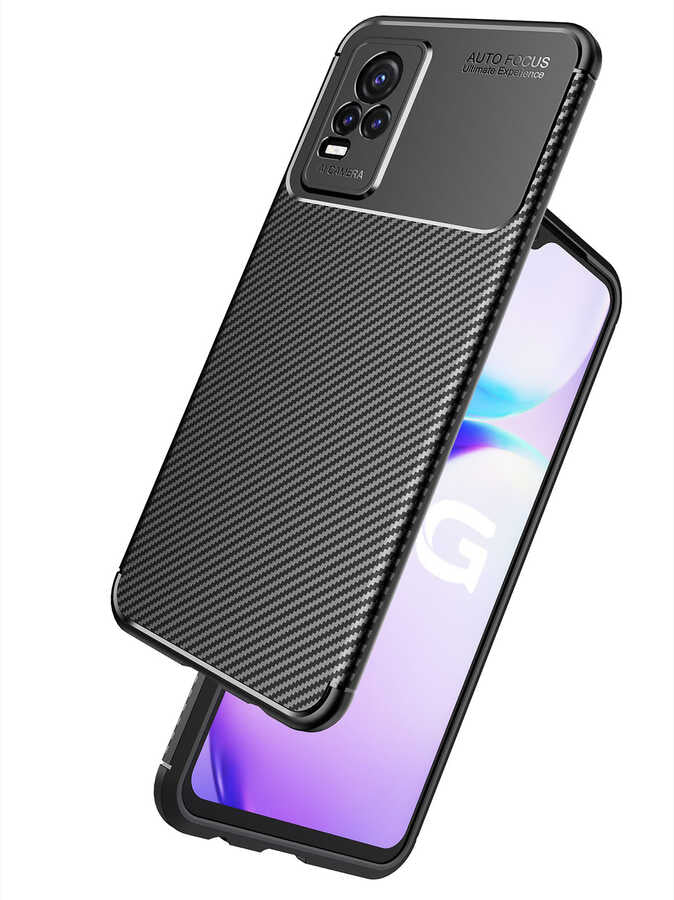 Vivo V21E Kılıf Zore Negro Silikon Kapak Siyah