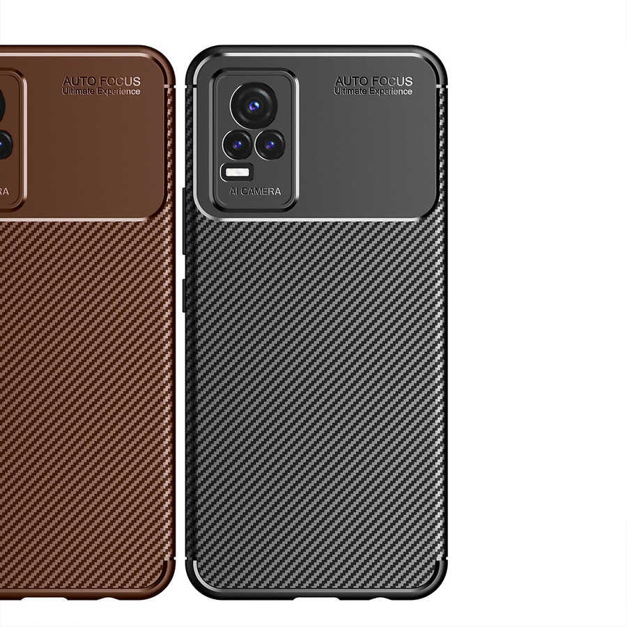 Vivo V21E Kılıf Zore Negro Silikon Kapak Siyah