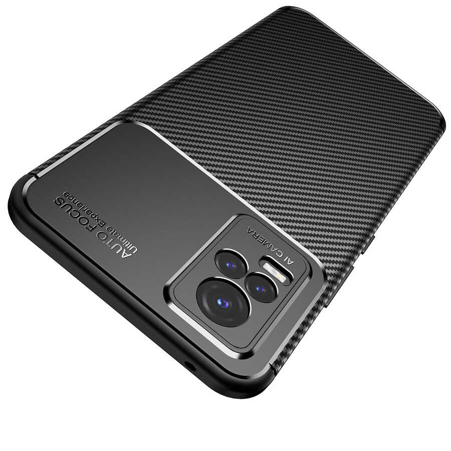 Vivo V21E Kılıf Zore Negro Silikon Kapak Siyah