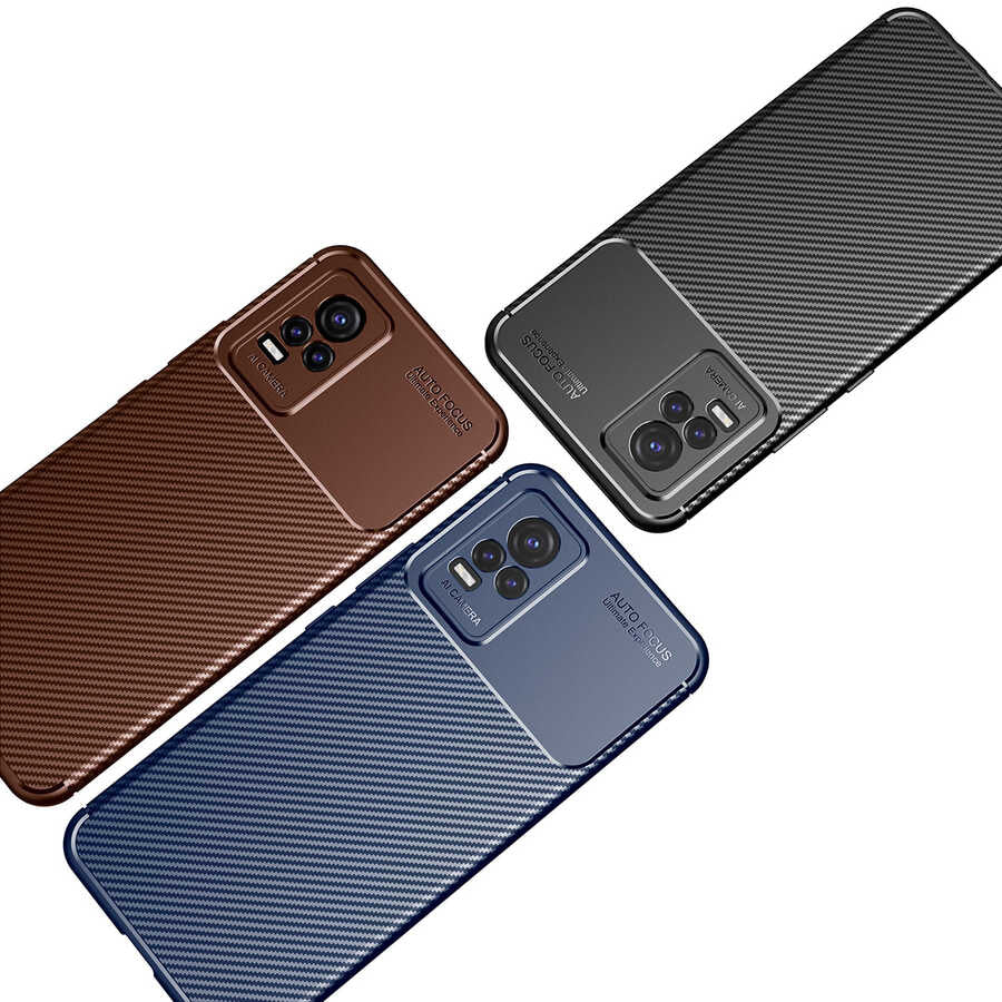Vivo V21E Kılıf Zore Negro Silikon Kapak Siyah