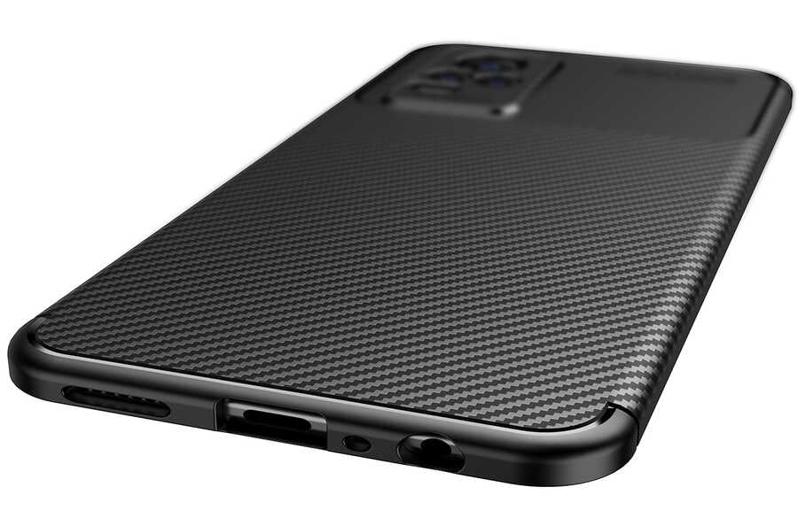 Vivo V21E Kılıf Zore Negro Silikon Kapak Siyah
