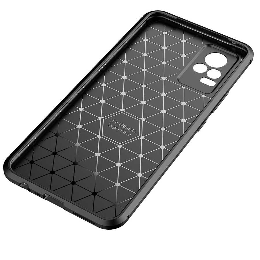 Vivo V21E Kılıf Zore Negro Silikon Kapak Siyah