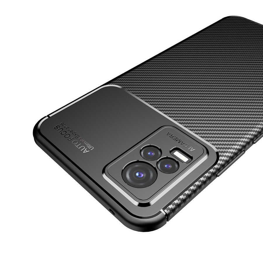 Vivo V21E Kılıf Zore Negro Silikon Kapak Siyah