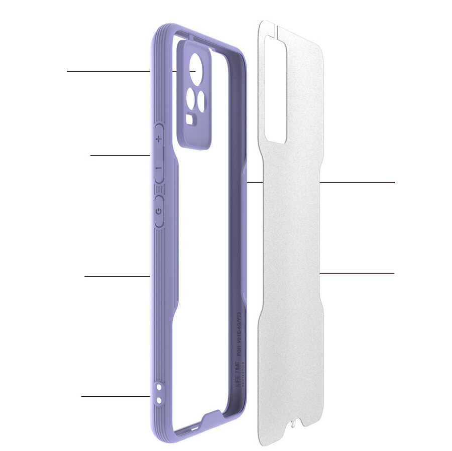 Vivo V21E Kılıf Zore Parfe Kapak Kırmızı