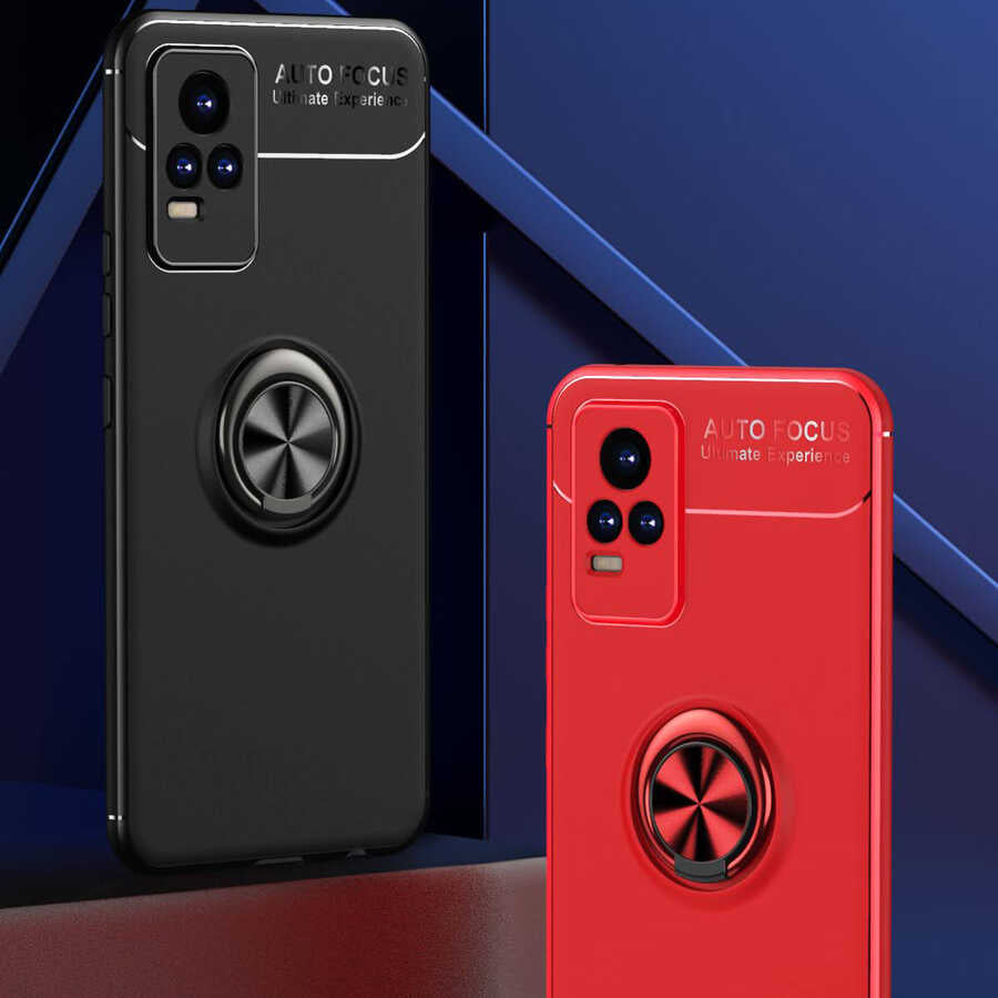 Vivo V21E Kılıf Zore Ravel Silikon Kapak Mavi