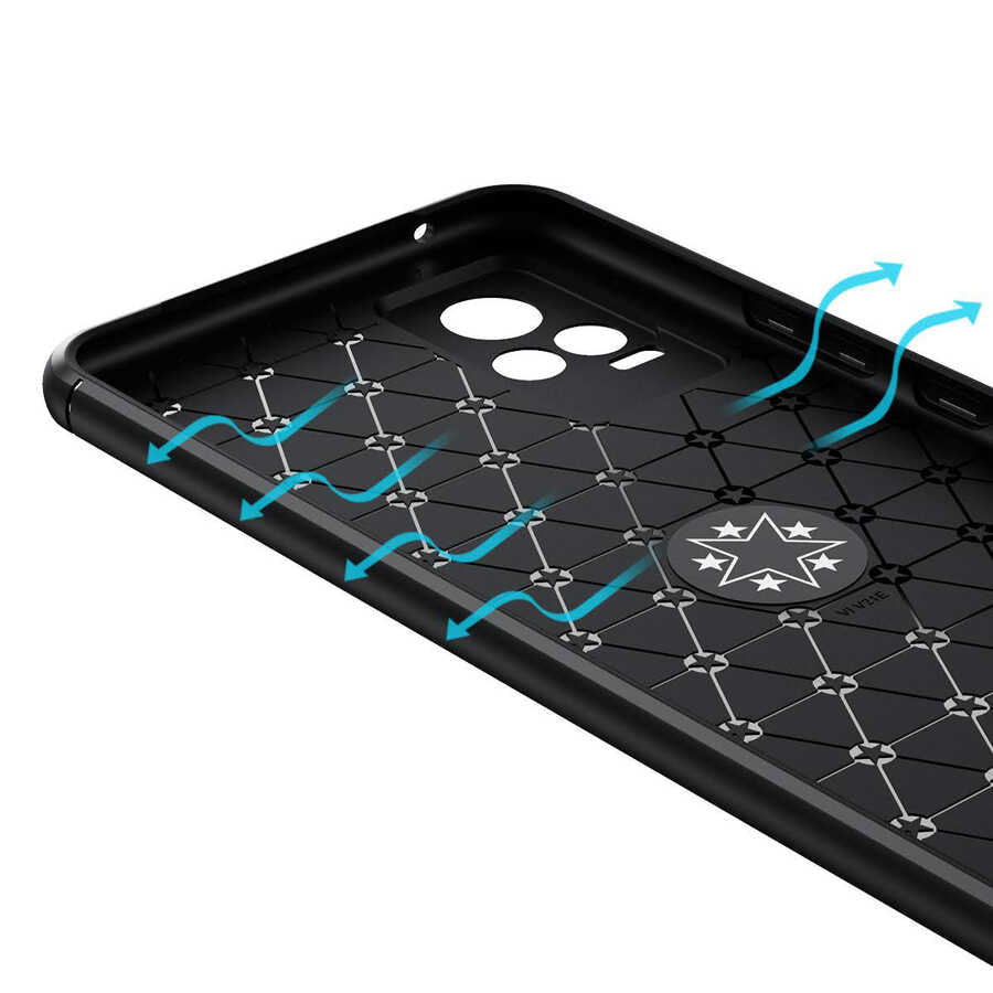 Vivo V21E Kılıf Zore Ravel Silikon Kapak Mavi