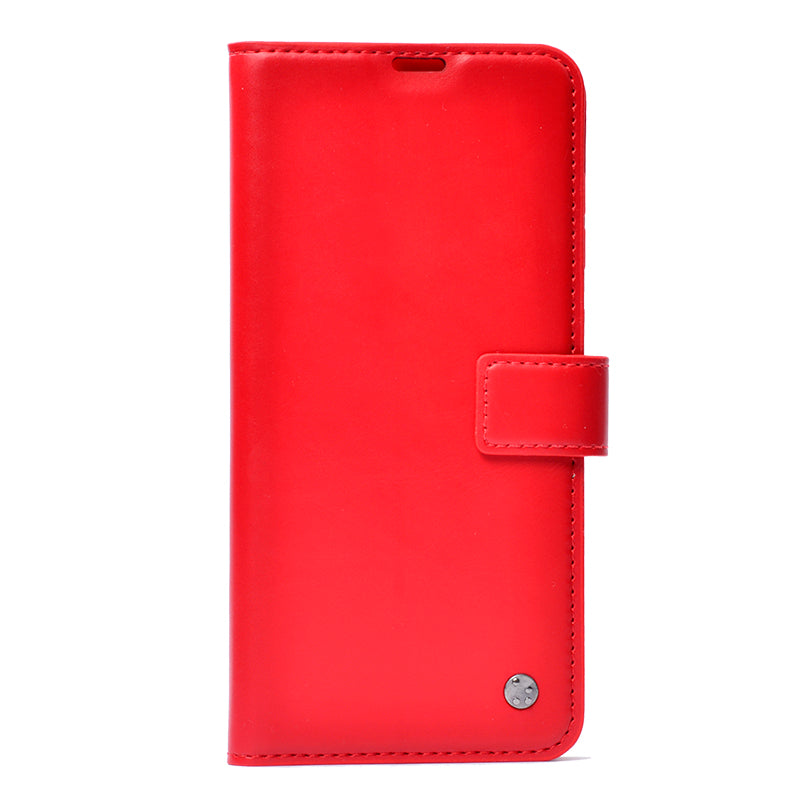 Vivo V40 5G Kılıf Zore Kar Deluxe Kapaklı Kılıf Kırmızı