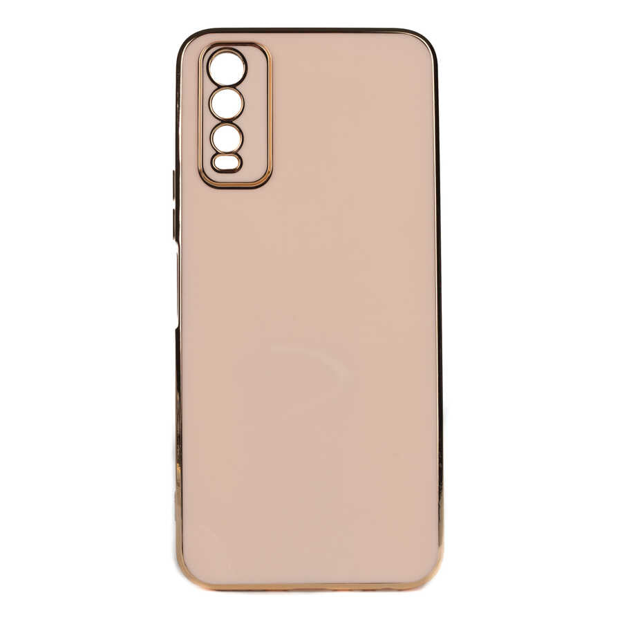 Vivo Y11S Kılıf Zore Bark Kapak Rose Gold