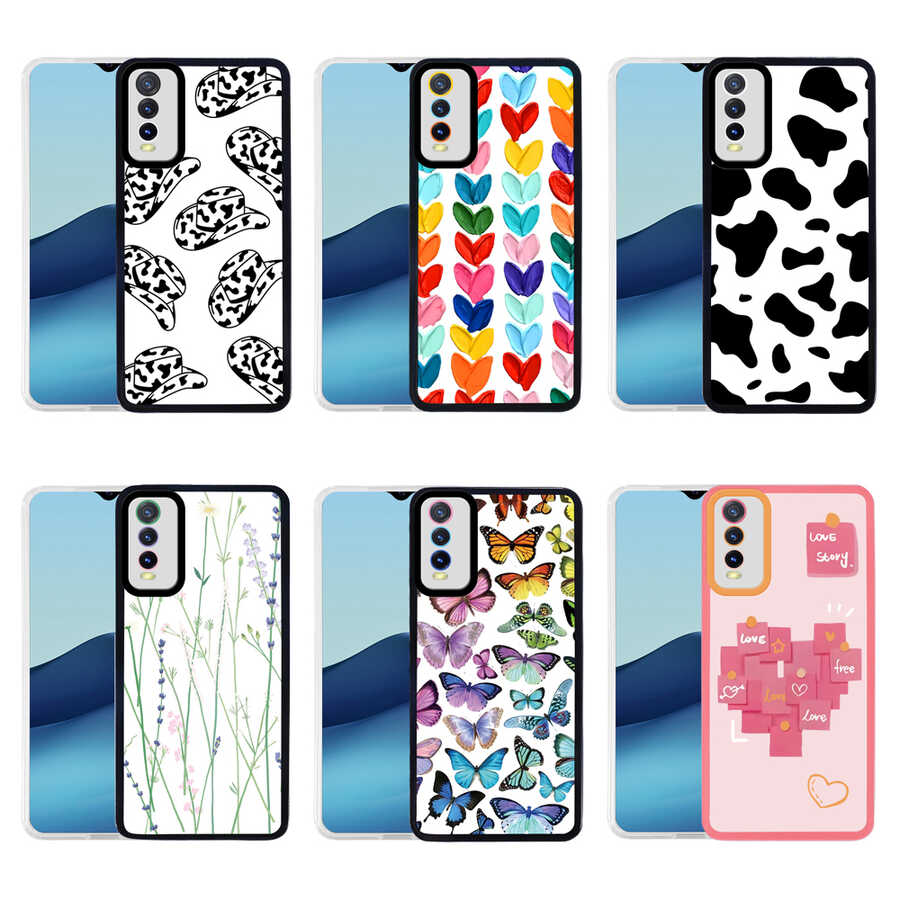 Vivo Y11S Kılıf Zore M-Fit Desenli Kapak Flower No4