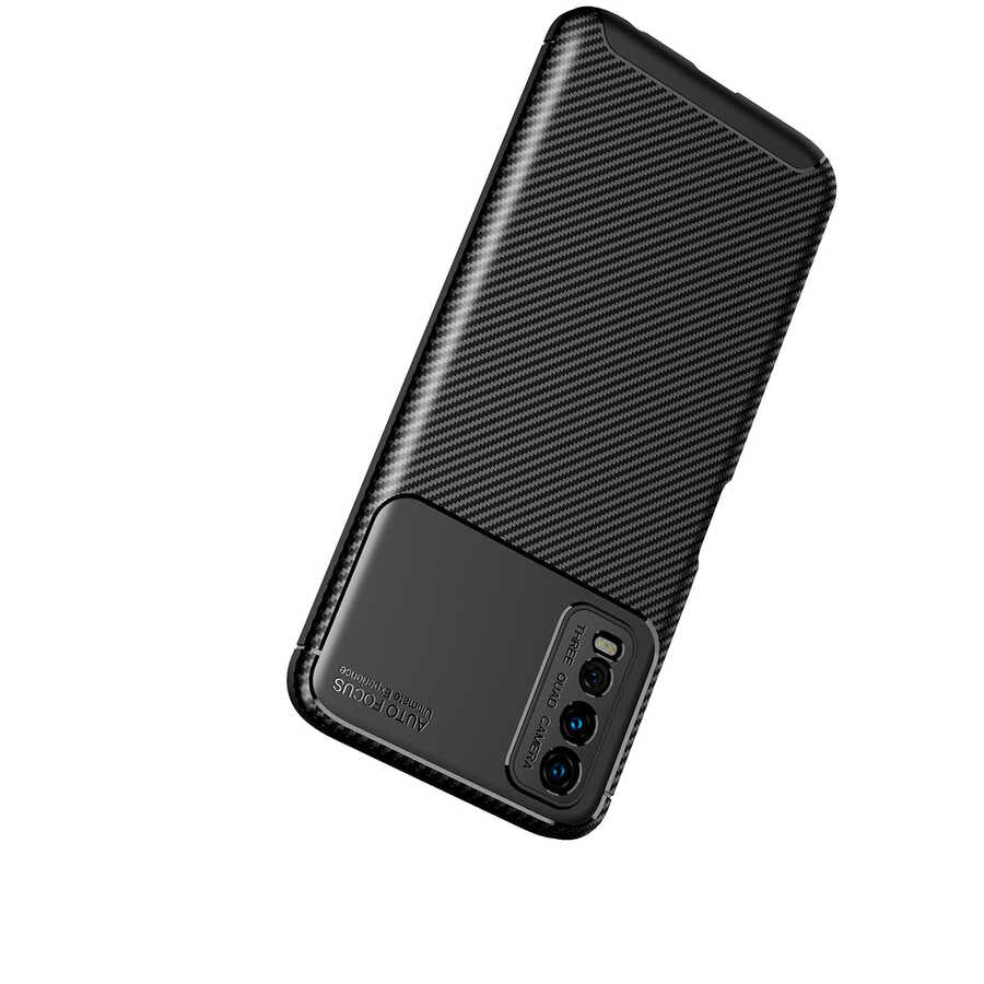 Vivo Y11S Kılıf Zore Negro Silikon Kapak Kahverengi
