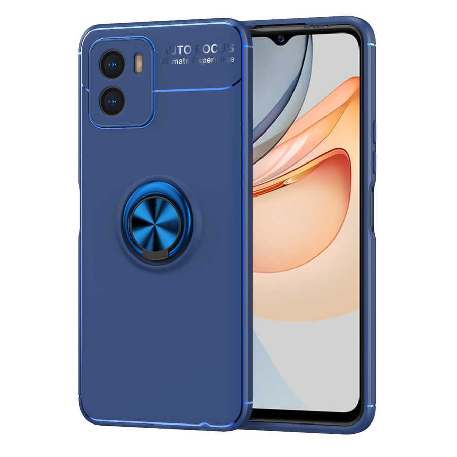 Vivo Y15S Kılıf Zore Ravel Silikon Kapak Mavi