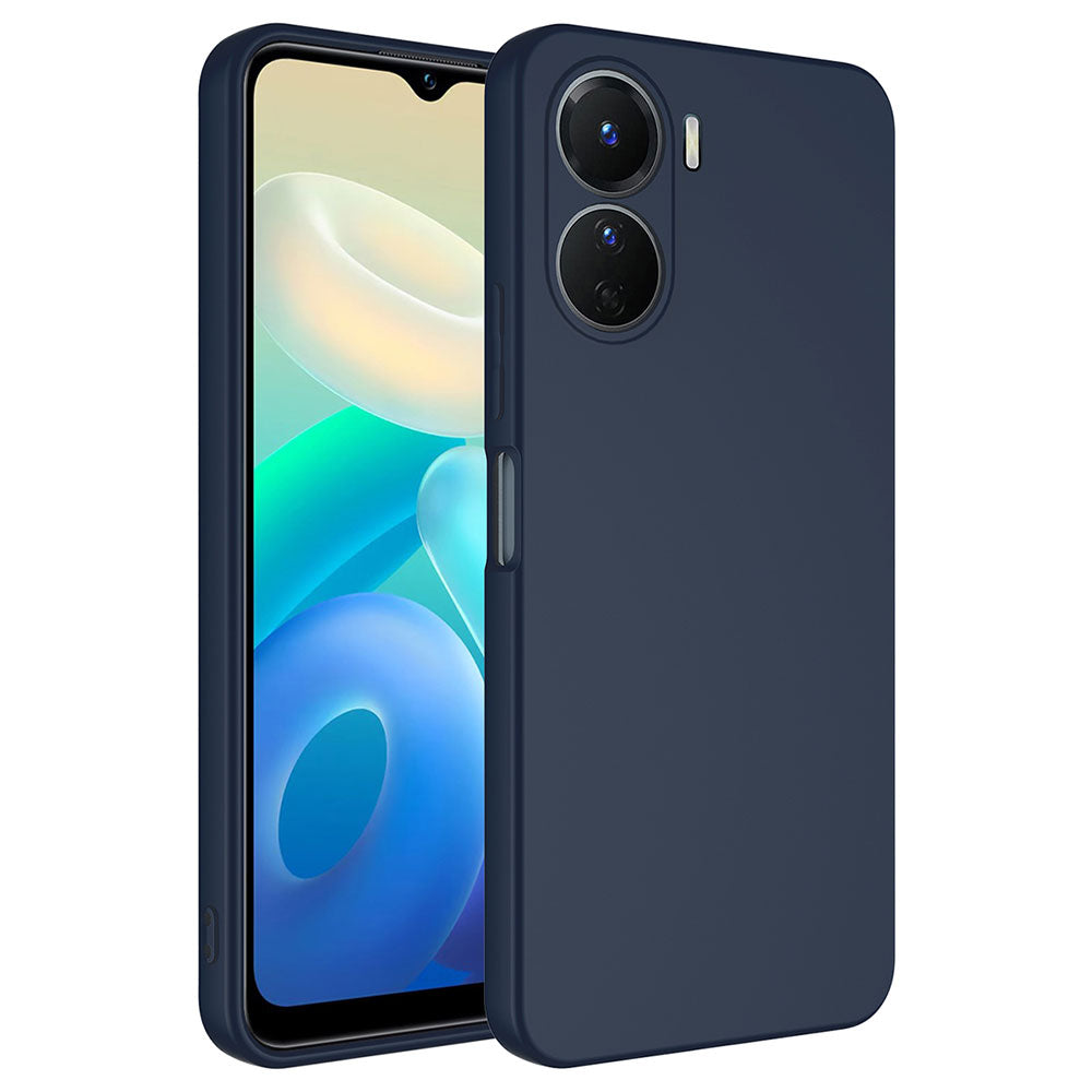 Vivo Y16 Kılıf Zore Mara Lansman Kapak Lacivert