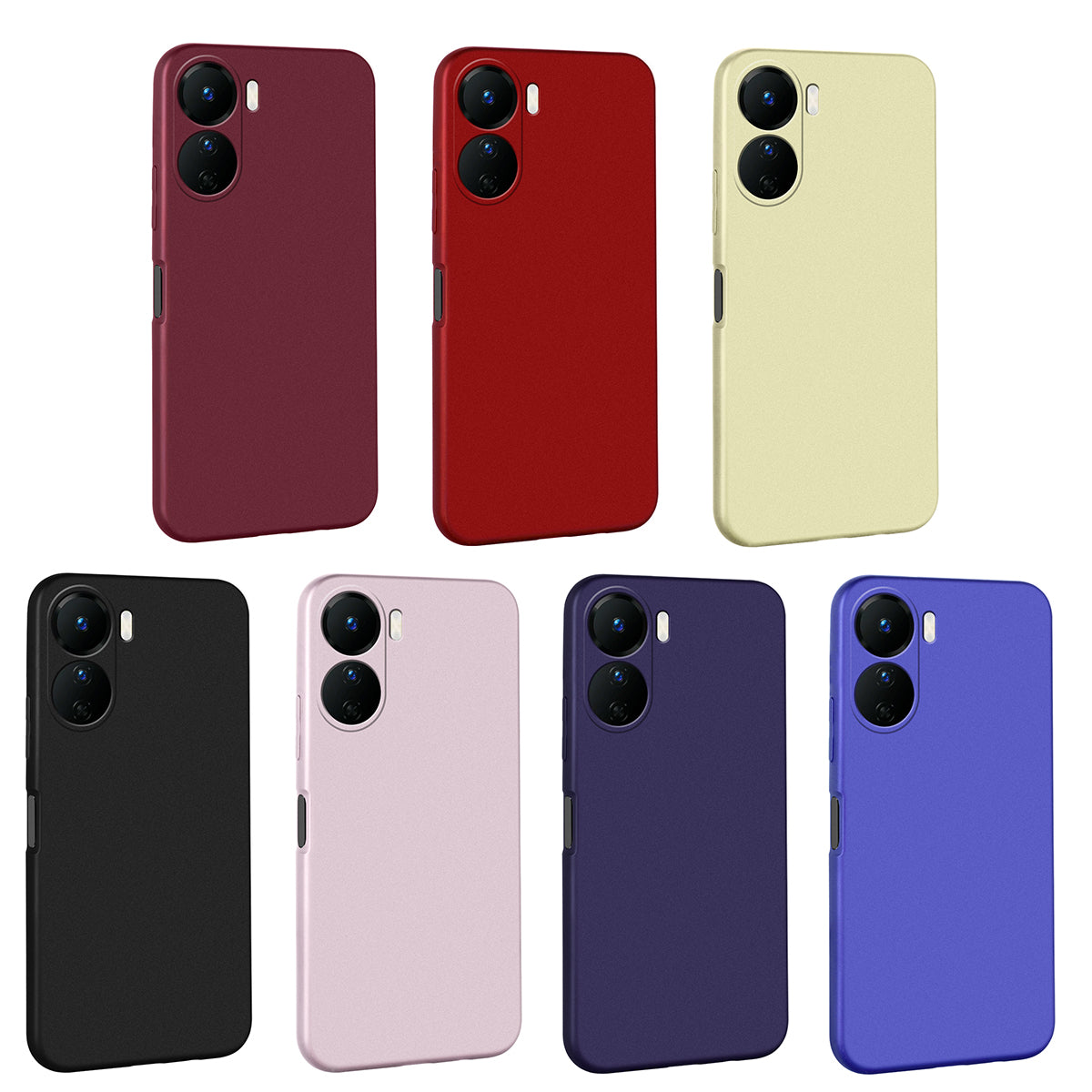 Vivo Y16 Kılıf Zore Premier Silikon Kapak Kırmızı