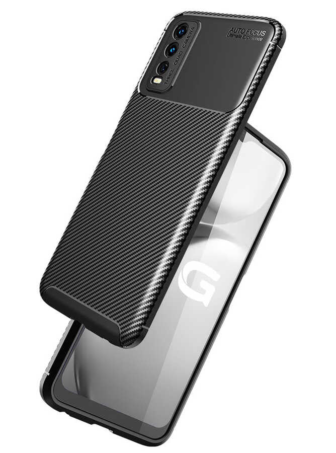 Vivo Y20 Kılıf Zore Negro Silikon Kapak Lacivert