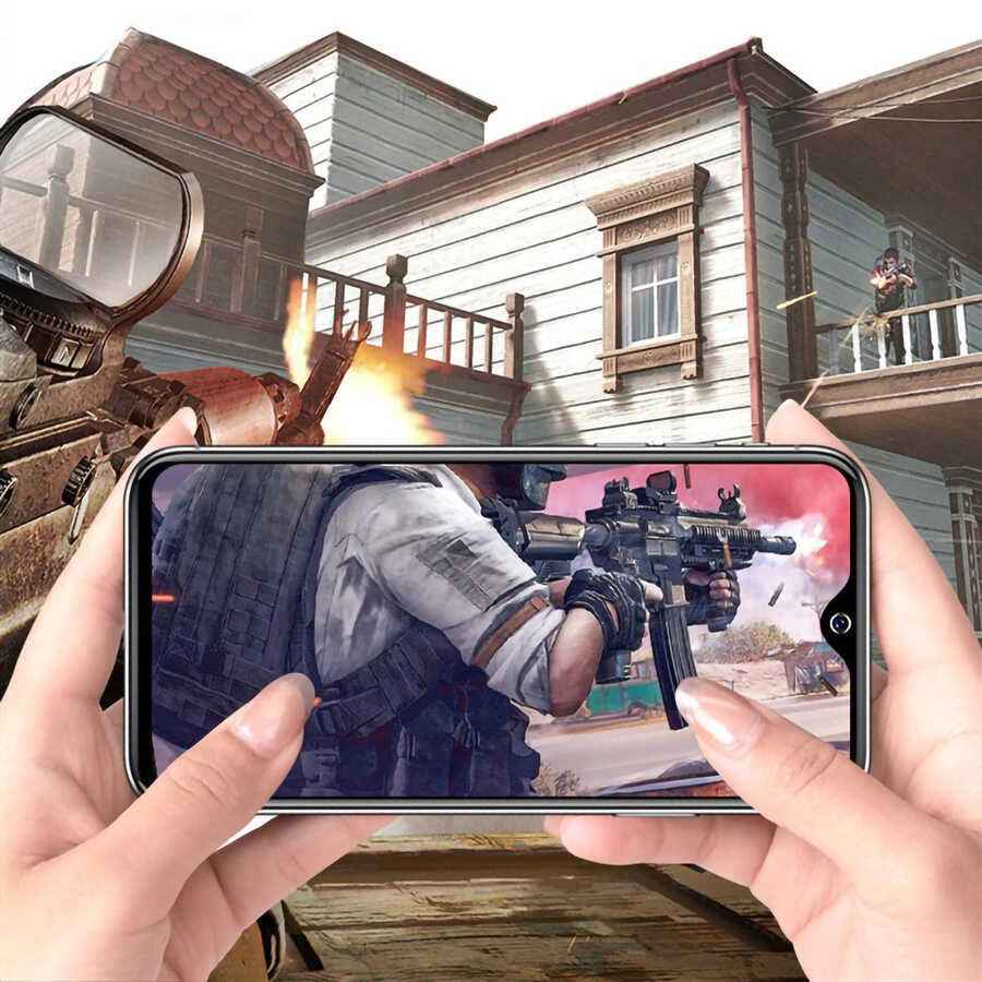 Vivo Y20S Davin 5D Cam Ekran Koruyucu Siyah